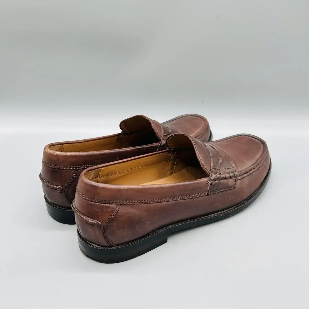 Cole Haan Shoes Mens 7.5 Brown Leather Grand OS Penny Loafers Slip On Dress
